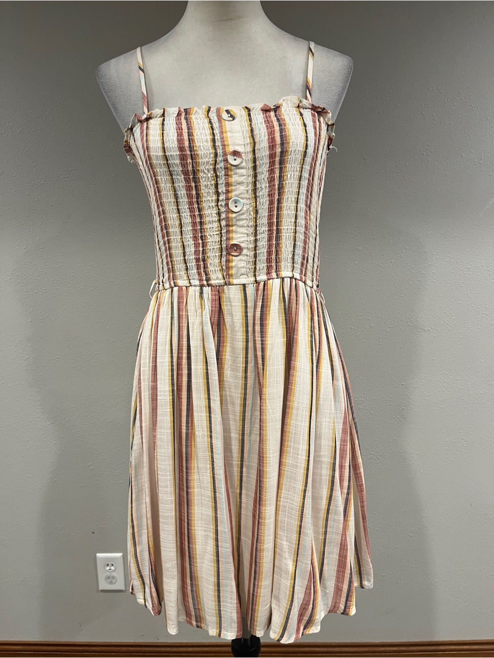 Becaal‎ Striped Spaghetti Strap Sundress size medium